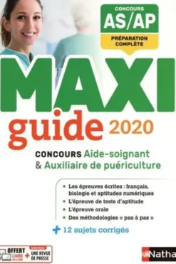 Le maxi guide concours aide-soignant / auxiliaire de puériculture. Edition 2020, Blandine Savignac