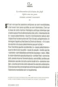 Le nouvel opium des progressistes. Antisionisme radical et islamo-palestinisme, Pierre-André Taguieff