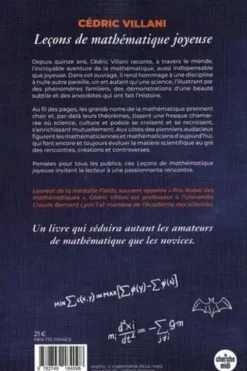 Leçons de mathématique joyeuse, Cédric Villani