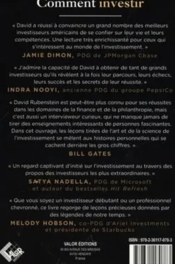 Leçons d'investissement. Les maîtres de l'art, David M. Rubenstein