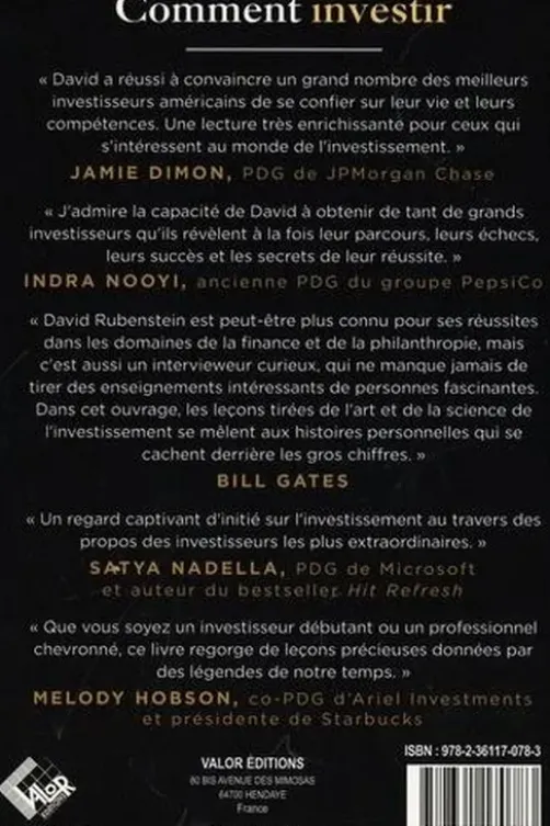 Leçons d'investissement. Les maîtres de l'art, David M. Rubenstein