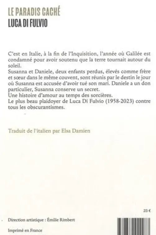 Le paradis caché, Luca Di Fulvio