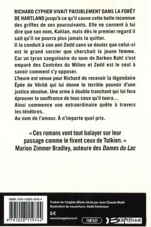 L'Epée de Vérité Tome 1 : La première leçon du sorcier, Terry Goodkind