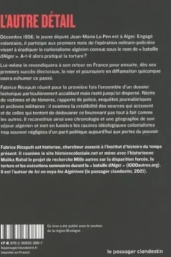 Le Pen et la torture. Alger 1957, l'histoire contre l'oubli, Fabrice Riceputi