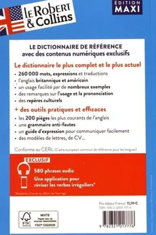 Le Robert & Collins Maxi anglais. Edition bilingue français-anglais