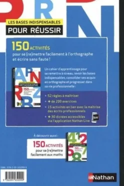 Les bases indispensables orthographe. 150 activités pour se (re)mettre facilement à l'orthographe, Valérie Serj