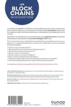 Les blockchains en 50 questions. Comprendre le fonctionnement de cette technologie, 2e édition, Jean-Guillaume Dumas