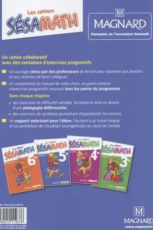 Les cahiers Sésamath 5e. Edition 2024
