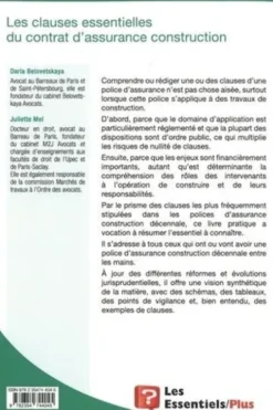 Les clauses essentielles du contrat d'assurance construction, Daria Belovetskaya