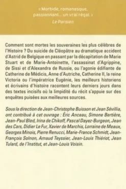 Les derniers jours des reines, Jean-Christophe Buisson
