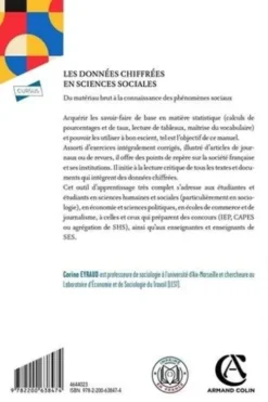 Les données chiffrées en sciences sociales. Du matériau brut à la connaissance des phénomènes sociaux, 2e édition, Corine Eyraud