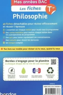 Les fiches Philosophie Tle. Edition 2024, Dominique Boissier