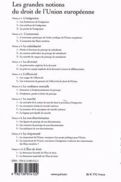 Les grandes notions du droit de l'Union européenne, Gaëlle Marti