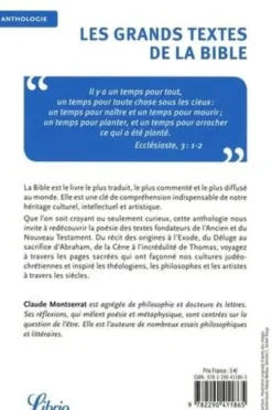 Les Grands Textes de la Bible, Claude Montserrat