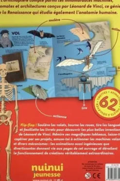 Les inventions de Léonard De Vinci. Animations, tirette, volets à soulever, David Hawcock