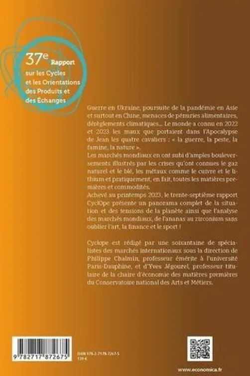 Les marchés mondiaux. CyclOpe "Les cavaliers de l'Apocalyse", Edition 2023, Philippe Chalmin