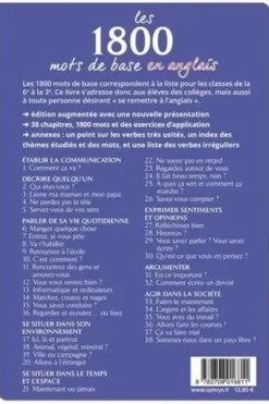 Les 1800 mots de base anglais. A2-B1, Claude Rivière