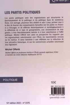 Les partis politiques. 10e édition, Michel Offerlé
