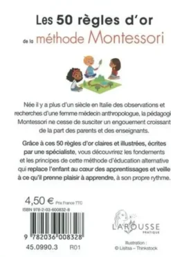 Les 50 règles d'or de la méthode Montessori, Jeanne-Marie Paynel