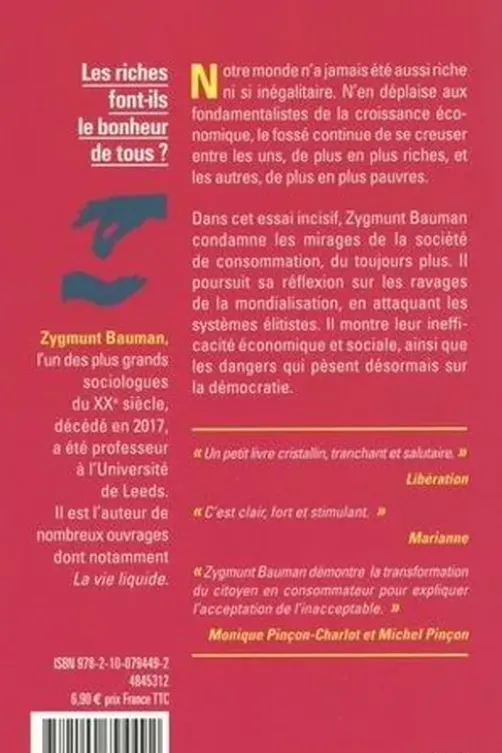 Les riches font-ils le bonheur de tous ? 2e édition, Zygmunt Bauman