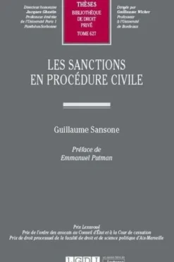 Les sanctions en procédure civile, Guillaume Sansone