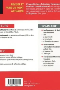 L'essentiel des principes fondamentaux de droit constitutionnel. Edition 2023-2024, Isabelle Thumerel