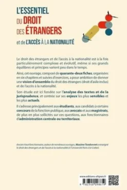 L'essentiel du droit des étrangers et de l'accès à la nationalité. 42 fiches, Maxime Tandonnet