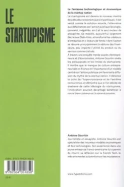 Le startupisme. Le fantasme technologique et économique de la startup nation, Antoine Gouritin