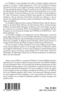 Les Templiers, Jésus-Christ, Ordres et sociétés spirituelles ou religieuses. Des mystères antiques aux réseaux actuels, Philippe Liénard