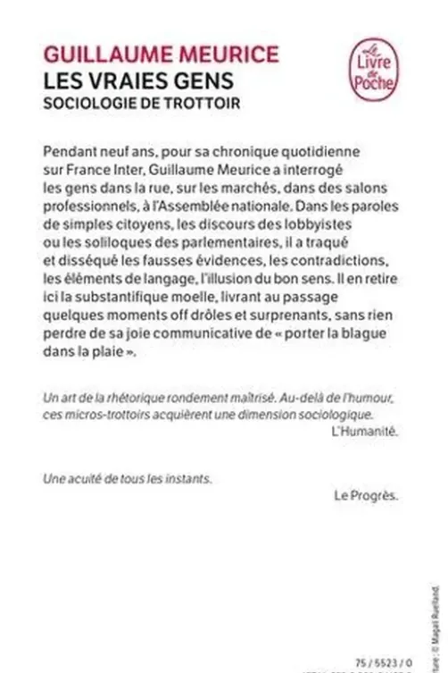Les vraies gens. Sociologie du trottoir, Guillaume Meurice