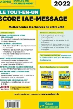 Le tout-en-un Score IAE-MESSAGE. 12 tests blancs, Edition 2022, Julie Camoin