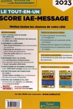 Le tout-en-un. Score IAE-Message, Edition 2023, Julie Camoin