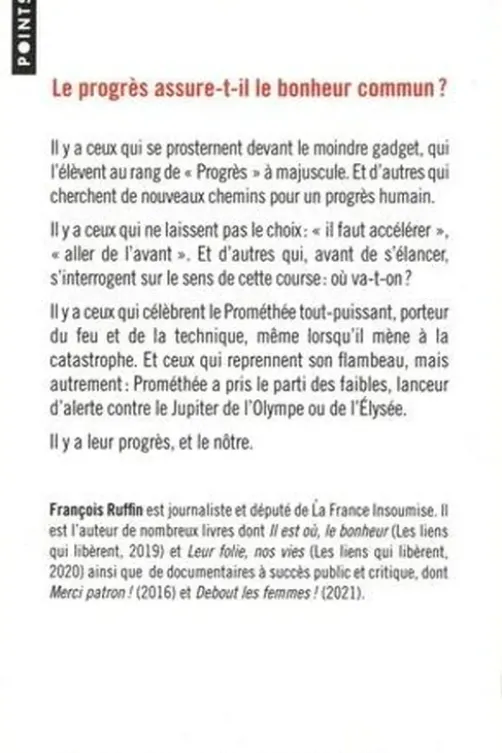 Leur progrès et le nôtre. De Prométhée à la 5G, François Ruffin
