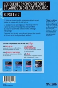 Lexique des racines grecques et latines en biologie/géologie. BCPST 1 et 2, Philippe Grandchamp
