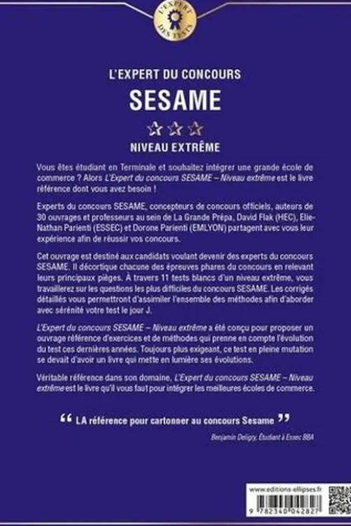 L'expert du concours SESAME. Niveau extrême, David Flak
