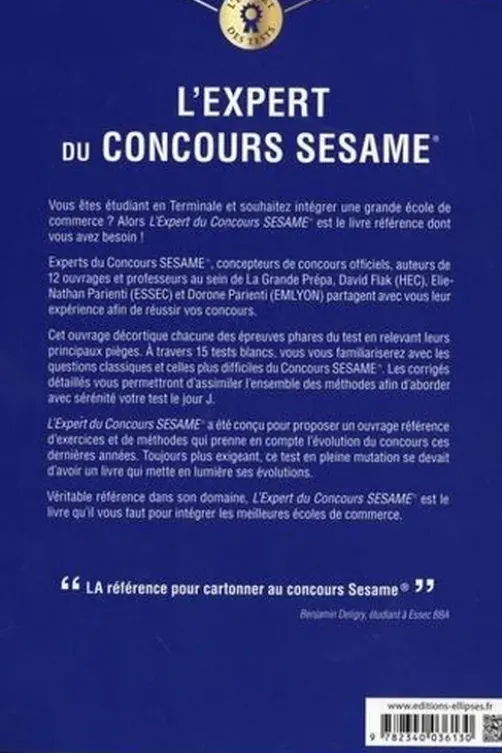 L'expert du concours SESAME. 20 tests blancs, Edition 2020, Dorone Parienti