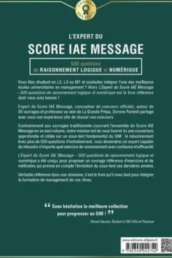 L'expert du score IAE Message. 500 questions de raisonnement logique et numérique, Dorone Parienti