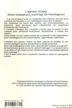 L'homme techno. Une histoire de l'intelligence humaine, Stéphane Ehrlich