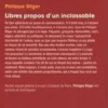 Libres propos d'un inclassable, Philippe Bilger