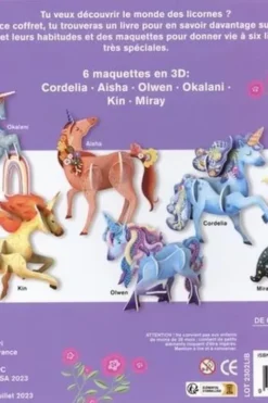 Licornes. Fiches documentaire, pas à pas, licornes magiques. Avec 6 licornes à construire en 3D, Marina Vinardell