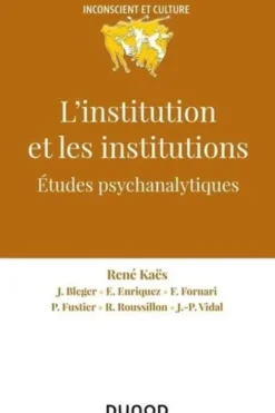 L'institution et les institutions. Etudes psychanalytiques, René Kaës