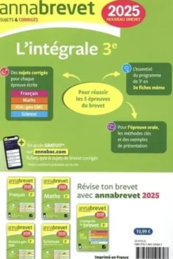 L'intégrale du Brevet 3e. Sujets & Corrigés, Edition 2025, Christine Formond