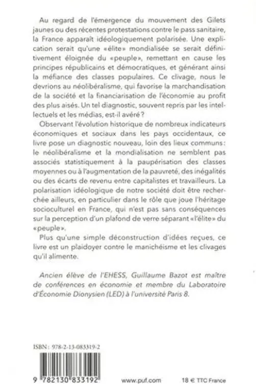 L'épouvantail néolibéral, un mal très français, Guillaume Bazot