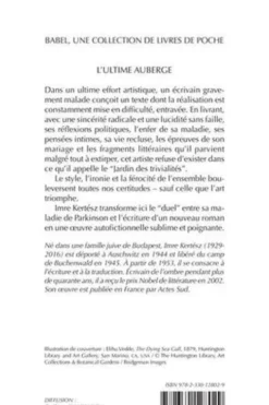 L'ultime auberge, Imre Kertész
