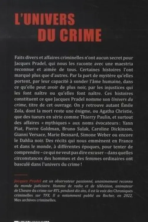L'univers du crime, Jacques Pradel
