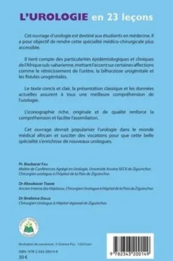 L'urologie en 23 leçons. A l'usage des étudiants en médecine de licence 3, de master 2 et des candidats à l'internat des hôpitaux en médecine, Boubacar Fall