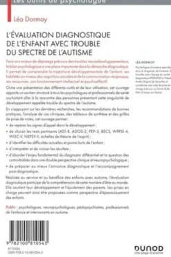 L'évaluation diagnostique de l'enfant avec trouble du spectre de l'autisme. Approches intégrative et neurodéveloppementale, Léa Dormoy