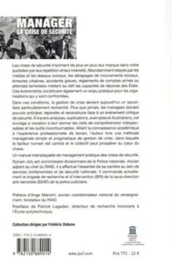 Manager la crise de sécurité. Concepts, outils, méthode, Sylvain Joly