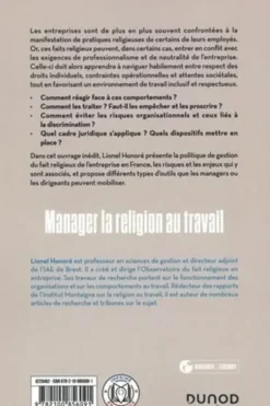 Manager la religion au travail. Repères et outils pour gérer efficacement les faits religieux, Lionel Honoré