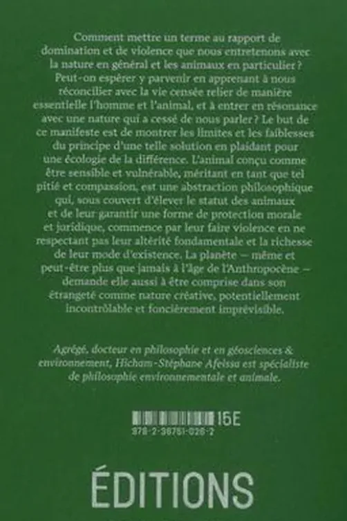 Manifeste pour une écologie de la différence, Hicham-Stéphane Afeissa